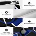 thumbnail image 6 of Black Blue Outdoor Rug for Patio/Deck/Porch, Non-Slip Large Area Rug 6 x 9 Ft, White Circle Geometric Abstract Texture Indoor Outdoor Rugs Washable Area Rugs, Reversible Camping Rug Carpet Runner, 6 of 8