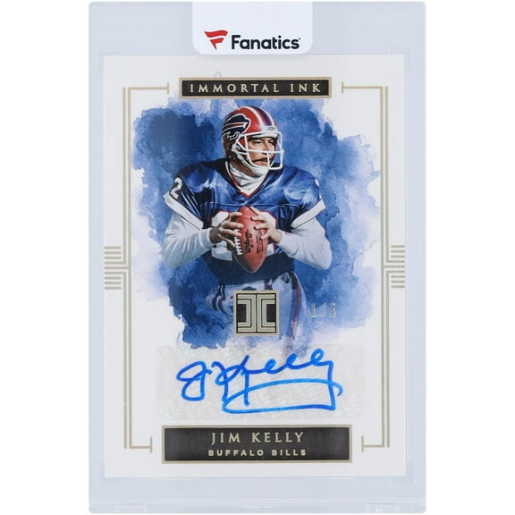 Jim Kelly Buffalo Bills Autographed 2016 Panini Impeccable Gold #11 #1/5 Card - Fanatics Authentic Certified