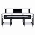 thumbnail image 5 of ACME Megara Storage Rectangular Music Desk with Metal Frame in White and Black, 5 of 7