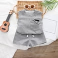 thumbnail image 2 of Baby Boy Summer Clothes Sleeveless Tank Tops Vest T-Shirt + Casual Shorts Toddler Outfits Set 2t Boys Clothing, 2 of 4