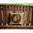 thumbnail image 2 of Shiba Inu Christmas Flowers Throw Pillow 14 in x 14 in, 2 of 5