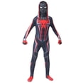 thumbnail image 1 of Disfraz de superhéroe para niños y adultos, traje de cuerpo completo Zentai, azul y rojo, para Halloween, 2099, 1 of 4