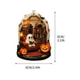 thumbnail image 2 of Vrorvz Halloween Decorations Ghost Pendant Cute Reading Corner Acrylic Board for Spooky Home Decor with Lanterns and Pets Suit Halloween Lovers and Collectors 3.9in Multicolor, 2 of 6