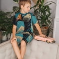 thumbnail image 4 of Fotbe Blue Watercolor Duck Pijama Estampada de 2 Piezas para Niños – Ropa de Dormir de Manga Corta Cómoda para Niños y Niñas, Camiseta y Shorts de Algodón-XX-Large, 4 of 6