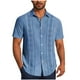 thumbnail image 2 of Blusa y camisa de manga corta con cuello vuelto Camisa casual para hombre Camisa de bolos vintage de manga corta Camisas de verano de playa cubana Camisa con botones Blusa para hombre Poliéster, 2 of 6