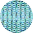 thumbnail image 1 of Ahgly Company Tapis Rond Lavable en Machine Intérieur Transitionnel Bleu Lierre, 3 Pieds Rond, 1 of 7