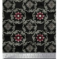 thumbnail image 3 of Soimoi polyester Crepe Fabric Damask Ethnic Print Sewing Fabric Yard 52 Inch Wide, 3 of 3