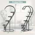 thumbnail image 3 of Costway 5 Tier Metal Plant Stand Heart-shaped Shelf with Hanging Hook for Multiple Plants Black, 3 of 9