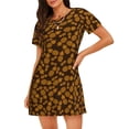 thumbnail image 1 of Fotbe Colorful Pineapple Bata de Dormir para Mujer con Estampado, Camisón de Algodón de Manga Corta, Ropa de Dormir Casual, 1 of 6
