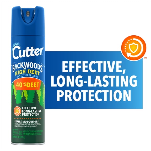 Cutter Backwoods High DEET Insect and Mosquito Repellent, Bug Spray with 40% DEET, 11 Oz