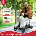thumbnail image 5 of Bangeran 4 Wheels Smart Electric Power Scooter, Portable Foldable Travel Design Allowed on Airplanes, Extra Flap Open Child Seat - Matte Black, 5 of 7