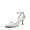 WHITE-PU, variant on Pointed Closed Toe Kitten Heels Stiletto Ankle Strap Women's Pumps Shoes for Women Wedding Party Dress Sandals