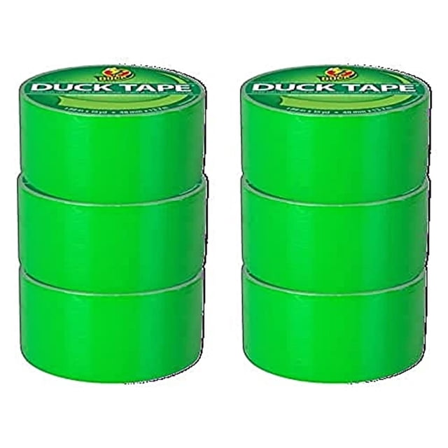Cinta Adhesiva Duck Neón Verde Lima 4.8 cm x 14 m 6 Rollos