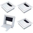 thumbnail image 1 of 4pcs Computer Desk Grommet Square Desk Grommet Aluminum Cable Hole Cover 80 X 80mm For Management Office Computer Desk Wires, 1 of 5
