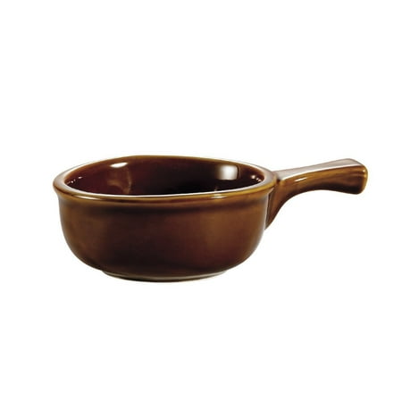 

CAC China OC-15-H 15-Ounce Stoneware Round Onion Soup Crock with Handle 7-1/2 by 5 by 2-1/4-Inch Brown Box of 24