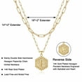 thumbnail image 3 of IEFSHINY Layered Initial Necklaces for Women Dainty 14K Gold Plated Layered Paperclip Chain Hexagon 26 Letter Necklace Gold Layered Necklaces for Women Jewelry, 3 of 6