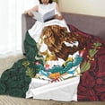thumbnail image 3 of Mexico Flag Throw Blankets for Couch & Bed, 60"x50" Fleece Blanket Flannel Blanket Super Soft & Warm Blankets for Fall and Winter Lightweight Fuzzy Cozy Microfiber Blankets for Women, Men, Kids, 3 of 14