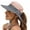 pink, variant on Elegant Choise Womens Summer Sun Hat Beach Hat Wide Brim Outdoor UV Protection Hat Foldable Cool Mesh Ponytail Bucket Hat
