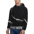 thumbnail image 3 of Wukai Skeleton Playing Xylophone Print Men Hoodies Fleece Sweatshirts Long Sleeve Sweaters Pullover Fall Outfits Winter Clothes-X-Large, 3 of 7