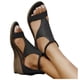 thumbnail image 4 of Amzcrzy Zapatos de mujer,Zapatos de mujer,Zapatillas de mujer, Sandalias de cuña con cremallera y punta abierta para mujer, zapatos casuales de verano, de color liso Sandalias Mujer Zapatillas De Cas, 4 of 8