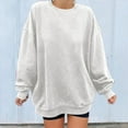 thumbnail image 2 of Kovlvoll Womens Crewneck Sweatshirts Long Sleeve Tops Loose Casual Oversized Sweatshirt Fall Athletic Pullover Top, 2 of 4