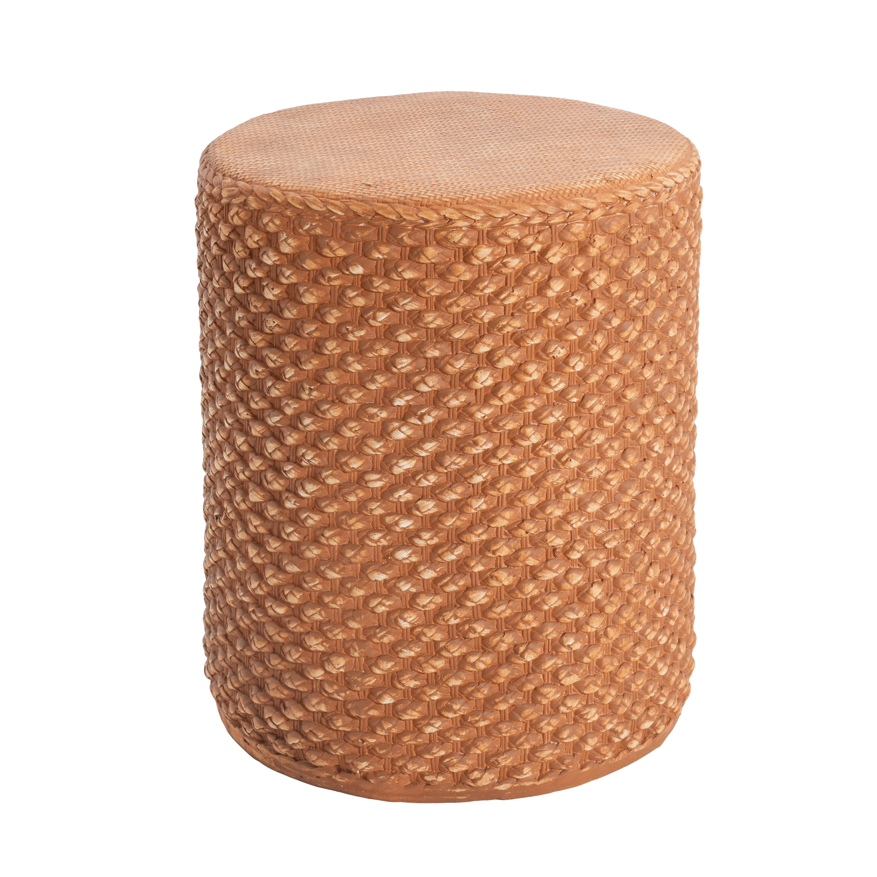 Round Side Table for Garden Balcony Deck, Brown