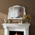 thumbnail image 5 of SHYFOY Arch Wall Mirror Baroque Accent Mirrors - 36"×23" Antique White, 5 of 9