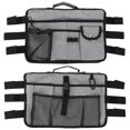 thumbnail image 2 of Bolsa para silla de ruedas de tela Oxford con bolsillos, bolsa colgante de gran capacidad, organizador de almacenamiento, color gris, 2 of 13
