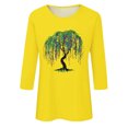 thumbnail image 4 of YUGYXL Womens Lounge 3/4 Sleeve Tshirts Mardi Gras Cute Loose Shirts Summer Crew Neck Lightweight Tunic Tees Carnival Theme Party Comfy Tops Sales, 4 of 5