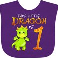 thumbnail image 3 of Inktastic Dragon 1st Birthday Turning One Boys or Girls Baby Bib, 3 of 4