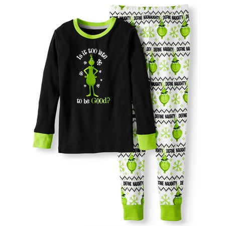 - Holiday Family Pjs Long Sleeve Tee & Jogger Pants, 2-piece Pajama Set (Boys or Girls Unisex)