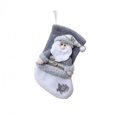 thumbnail image 1 of Calcetines navideños de lino para decoración del hogar, adornos para árboles de Navidad, bolsa de muñeco de nieve de Papá Noel gris, decoración para fiesta en el hogar (3 unidades,, 1 of 4