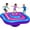 Purple/Blue/Pink, variant on Playland 7.5 FT Inflatable Balance Platform for Kids – Bullseye Wobble Bounce Pad, Outdoor Play Toy for Backyard, Supports 300 lbs, Up to 3 Kids, Durable Non-Slip Bouncing Game Mat