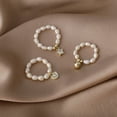 thumbnail image 2 of Bangcool Faux Pearl Ring Simple Fashion Rhinestone Knuckle Ring Finger Ring for Girls, 2 of 4