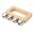 thumbnail image 1 of Dance Dance Hand Bell Wooden Rectangle Handle Metal Jingle Bells Portable Percussion For Performance, 1 of 8