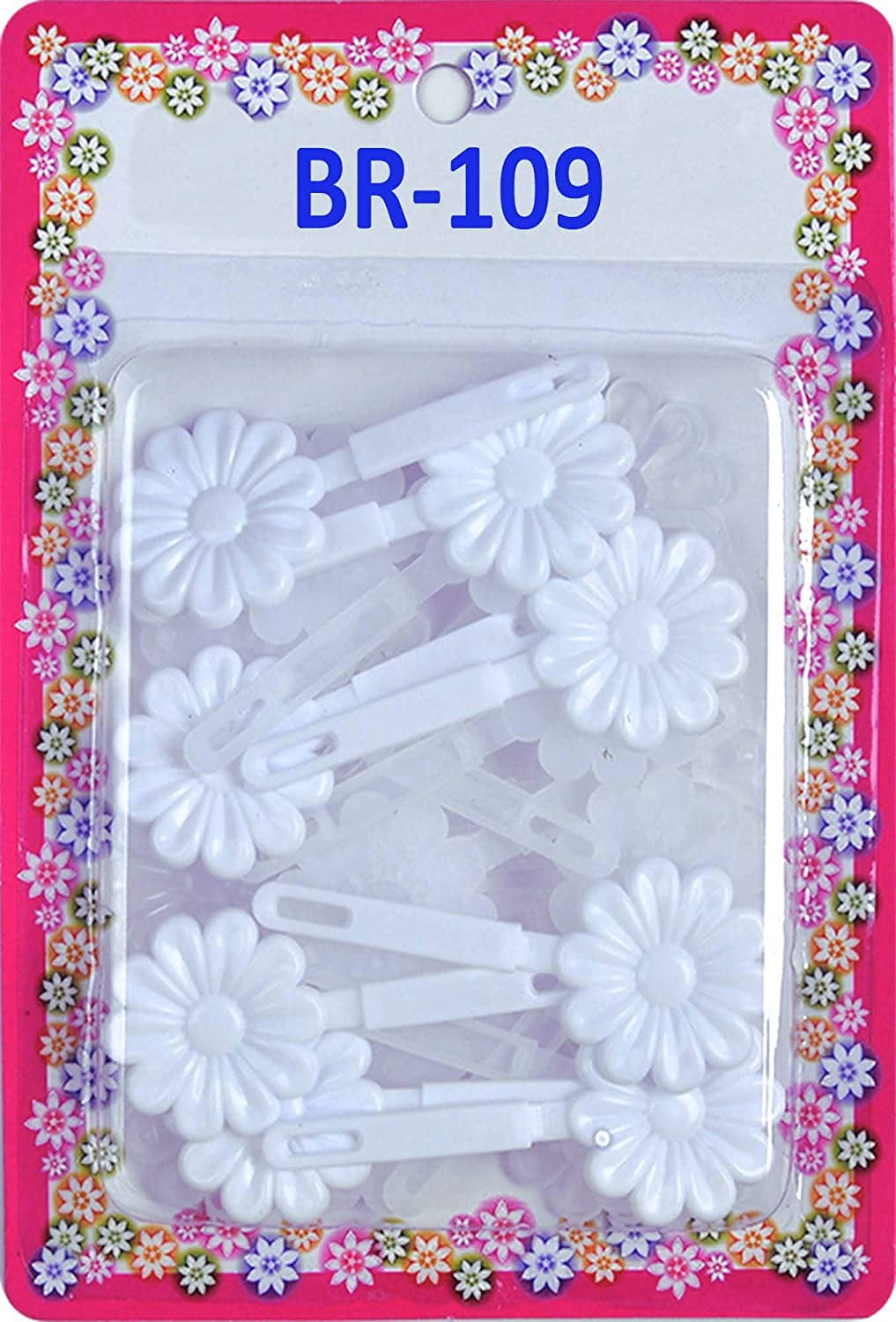Tara Girls Self Hinge Plastic Flower Hair Barrettes 18 Pieces Selection