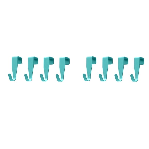 8Pcs Over Cabinet Door Hook, Carbon Steel Single Hanger with Durable Holder, No-Drill Over The Drawer Rack for Kitchen Bathroom Closet Wardrobe Storage