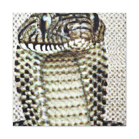 King Cobra Pointillism - Canvas