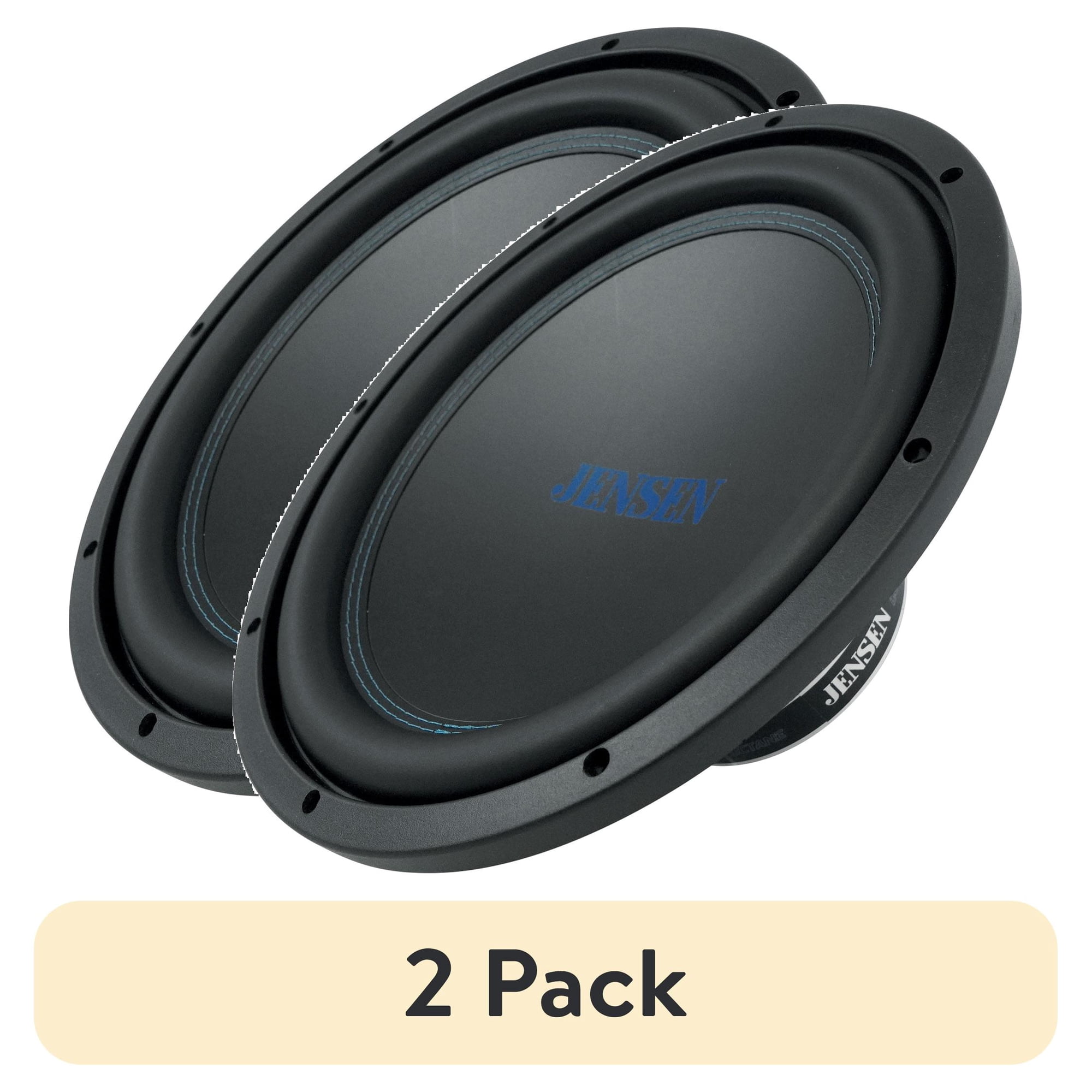 (2 pack) Jensen J12W 12-inch 1200 Watts Peak Power Polypropylene Subwoofer with Reinforced Stamped Steel Basket and 40oz Magnet