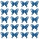 thumbnail image 1 of 20 piezas de adornos navideños con mariposas brillantes, adornos colgantes para árbol de Navidad con mariposas brillantes en 3D, decoración de mariposas artificiales huecas con clips y tallos para cor, 1 of 7