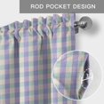 thumbnail image 6 of Purple Farmhouse Short Window Curtain Valances, Grid Checkered Plaid Gingham Lattice Trellis Rod Pocket Kitchen Valances for Living Room Bedroom Bathroom Cafe 54" x 18", 6 of 8