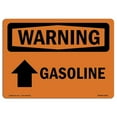 thumbnail image 1 of SignMission OS-WS-A-1824-L-12161 18 x 24 in. OSHA Warning Sign - Gasoline Up Arrow with Symbol, 1 of 1