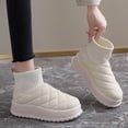thumbnail image 5 of Zapatos de mujer moda informal, de felpa sólida, cálidos, botas de nieve, zapatillas para correr, botas vaqueras., 5 of 5