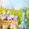 thumbnail image 4 of 1Pcs 17.8inch Charming Flocked Bunny Statue, Easter Bunny & Spring Garden Decor, Indoor Centerpieces Tables Rabbit Decoration with Ribbon Accent, Ideal for Holiday Celebrations & Home Yard Display, 4 of 4