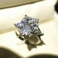thumbnail image 2 of 5ct Pear Cut Triangle Unique AAA CZ 925 Silver Women's Engagement Ring Size 4-9, 2 of 6