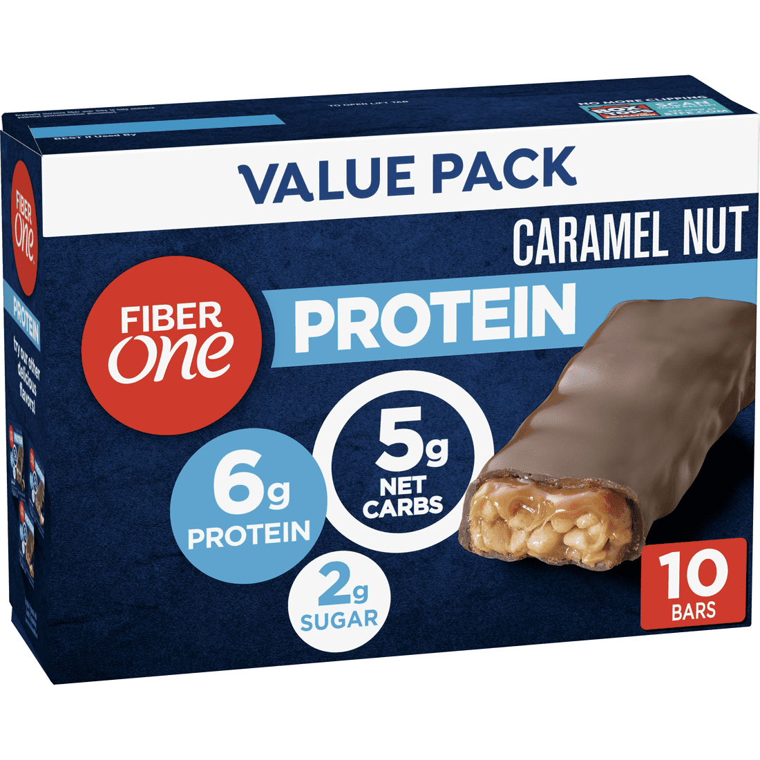 Fiber One Protein Bar Caramel Nut Chewy Bars 12 Ct