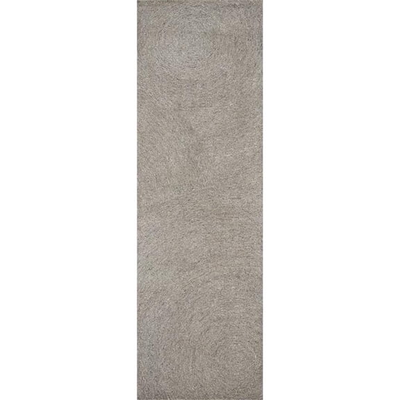 Alora Decor London 2'6" x 8' Swirl Gray/Gray/Rust/Blue Hand-Tufted Area Rug