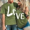 thumbnail image 7 of Baqcunre Valentine'S Day Shirts For Women Men And Women With With Love Printed Couple T Shirt Short Sleeve Top(Army Green XS-4XL),Womens Tops Graphic Tees For Women Shirts For Women Womens Tops, 7 of 7