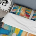 thumbnail image 4 of Designart "Vibrant Cubist Color Fields" Abstract Collages Bedding Covert Set - Transitional Multicolor Abstract Bed Set With 2 Shams, 4 of 6