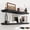 Black, variant on Floating Shelves 32 Inch Long, 9.3 Inch Deep Classic Crown Molding Floating Shelves for Wall, Rustic Wooden Shelves for Wall Decor Bathroom, Kitchen, Office, (Black, 2Pack)